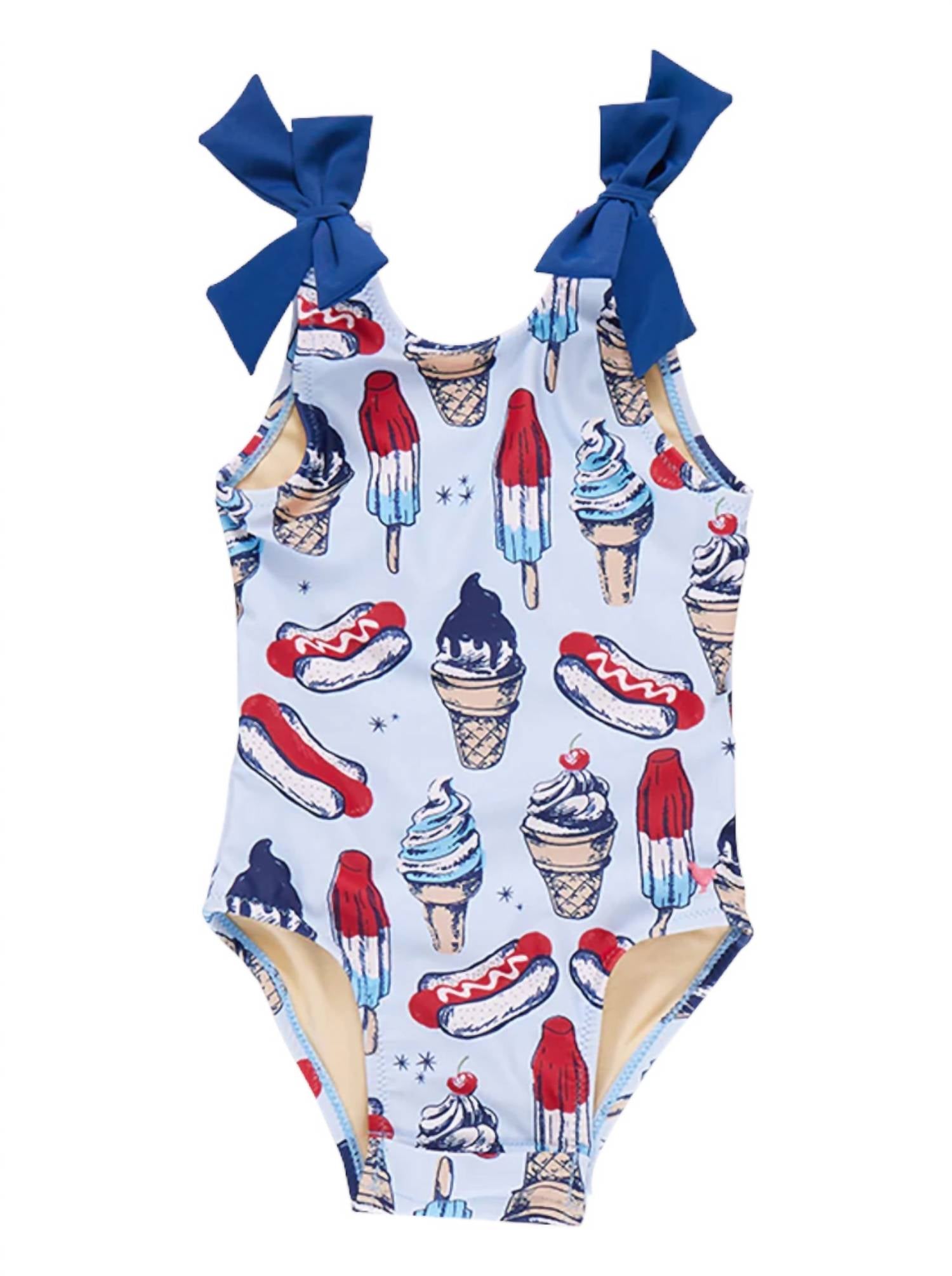 PINK CHICKEN Girl's Summer Treats Shelly Swimsuit in navy - kids' item