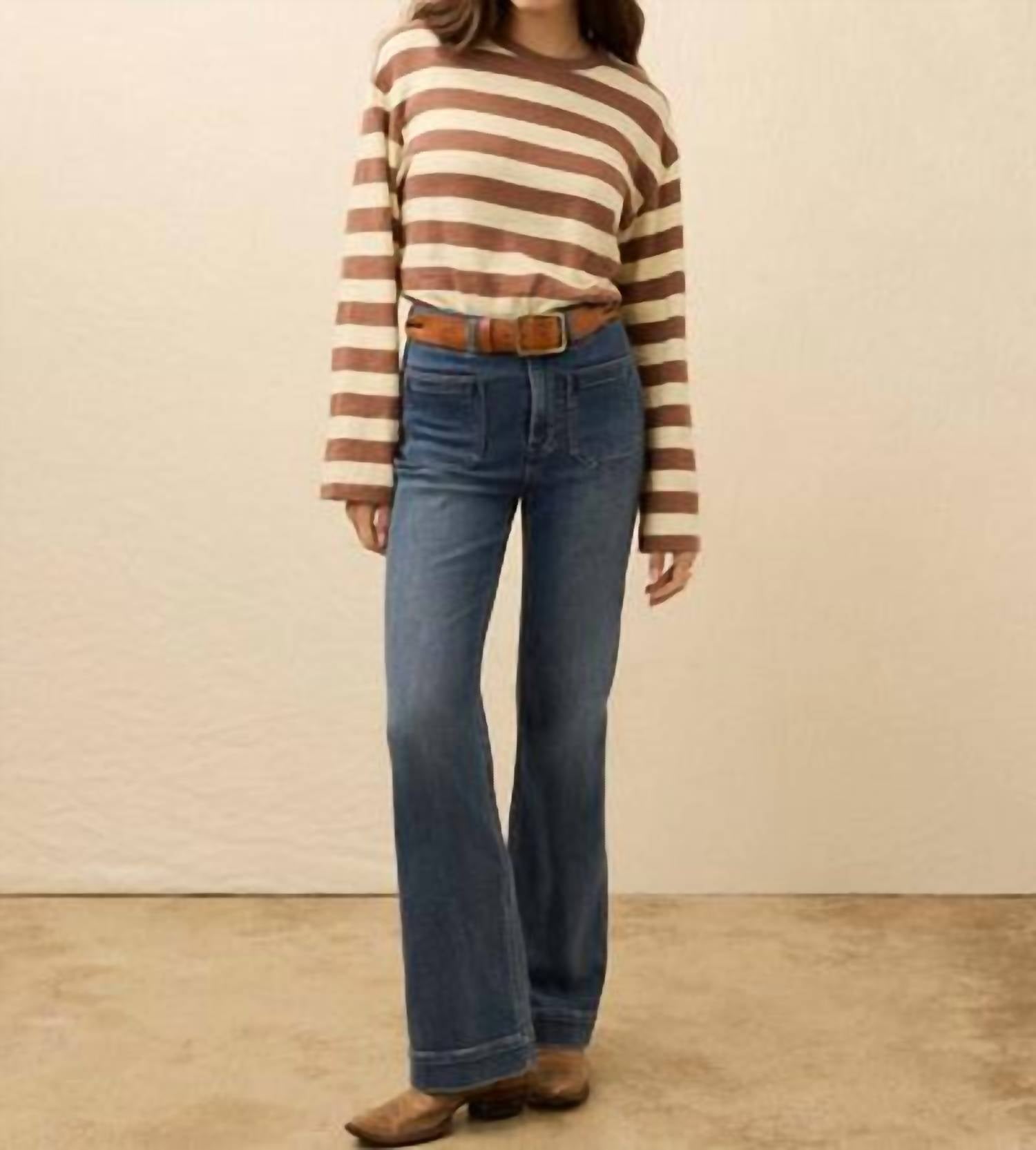 Faherty - Sunwashed Slub Long Sleeve Retro Tee