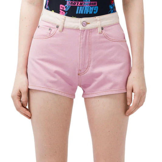 Ganni - OVERDYED CUTLINE HIGH WAISTED SHORTS