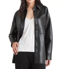 Black Tape - Vegan Leather Shirt