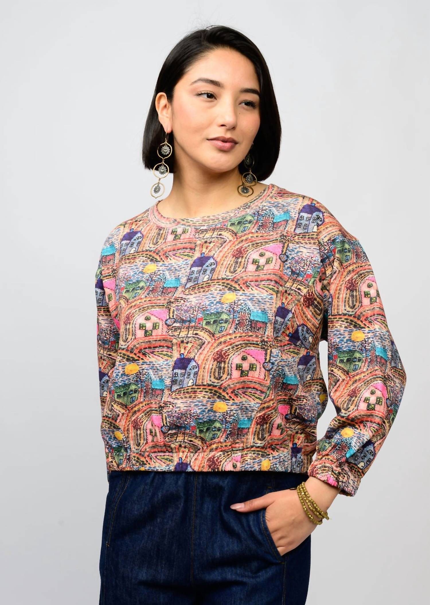 Ivy Jane - Popover Novelty Knit Top