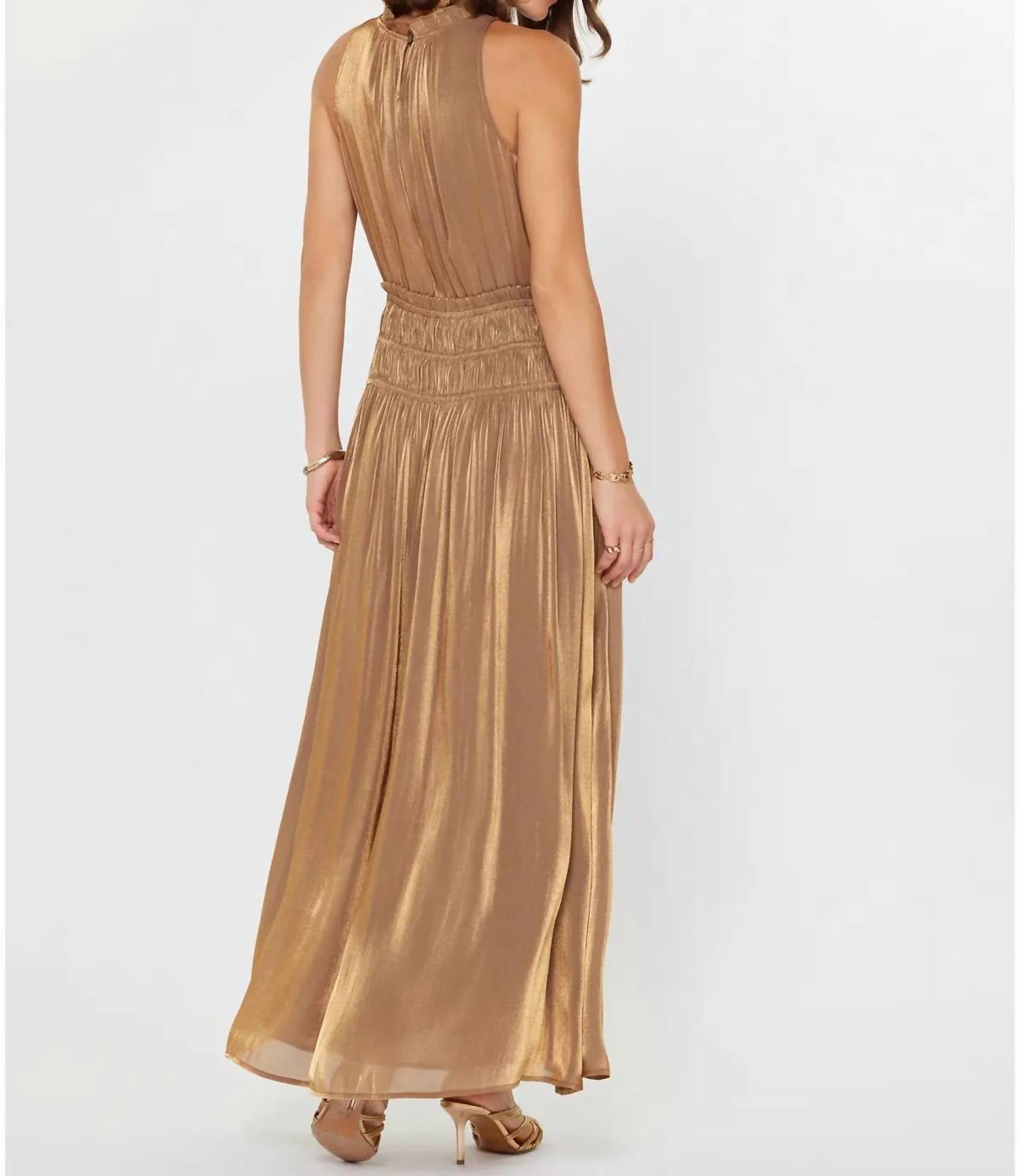 Current Air - Metallic Sleeveless Maxi Dress