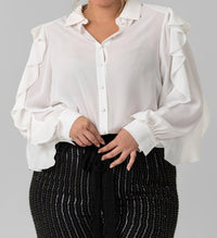 Mat Fashion - Ruffled Sleeve Top