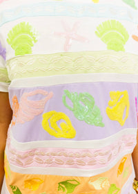 Queen Of Sparkles - Colorblock Stripe Shell Tee