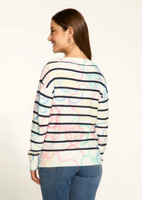 Fdj - Rosetta Print Boat-neck Printed Sweater