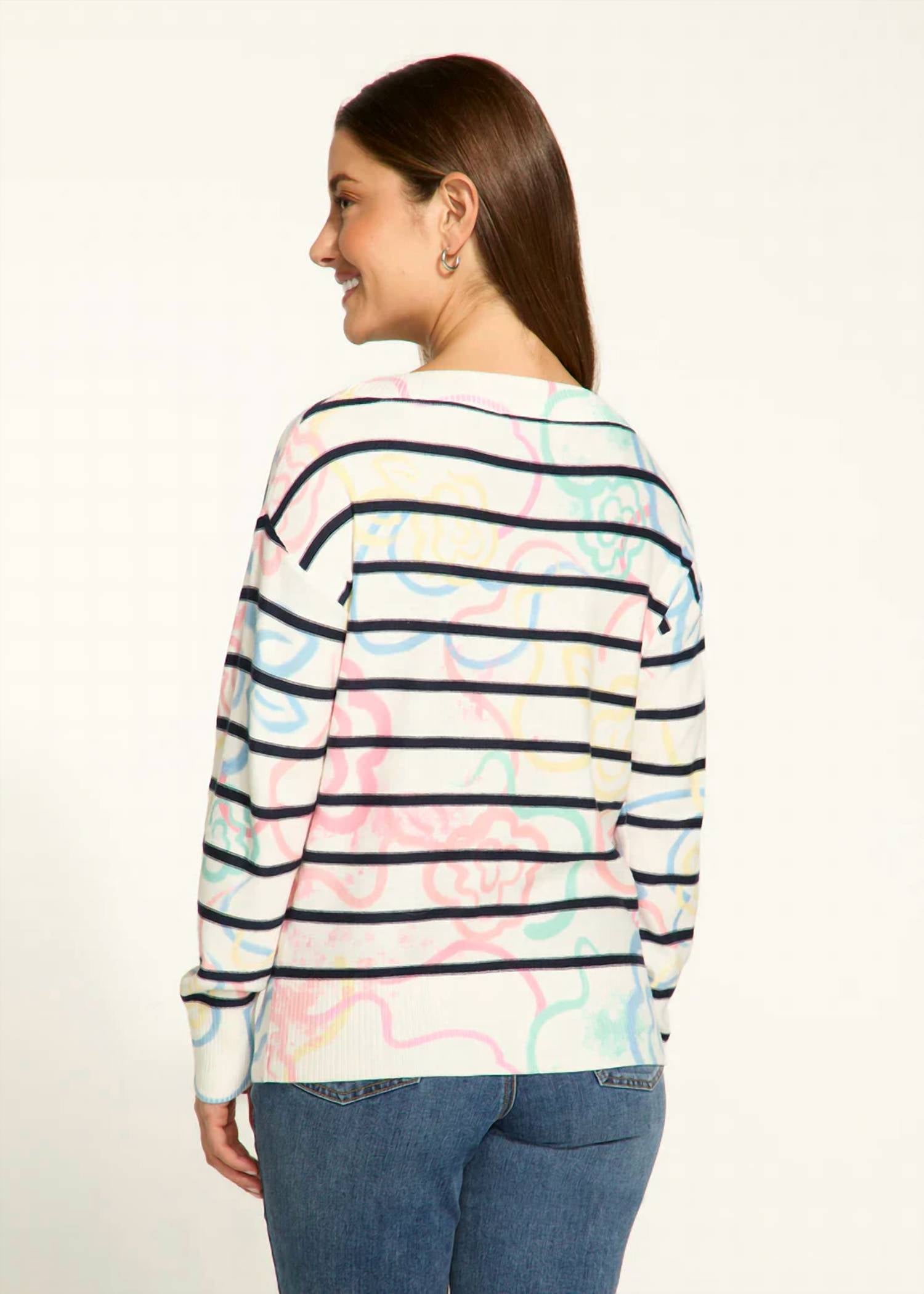 Fdj - Rosetta Print Boat-neck Printed Sweater