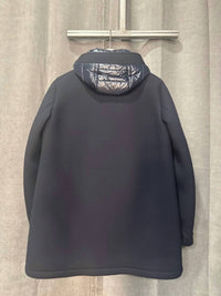 Herno Women's Woven Coat in navy - women's jacket - alternate view