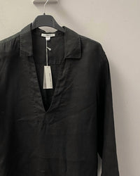 James Perse - Women's Long Sleeve V-neck Tunic Top