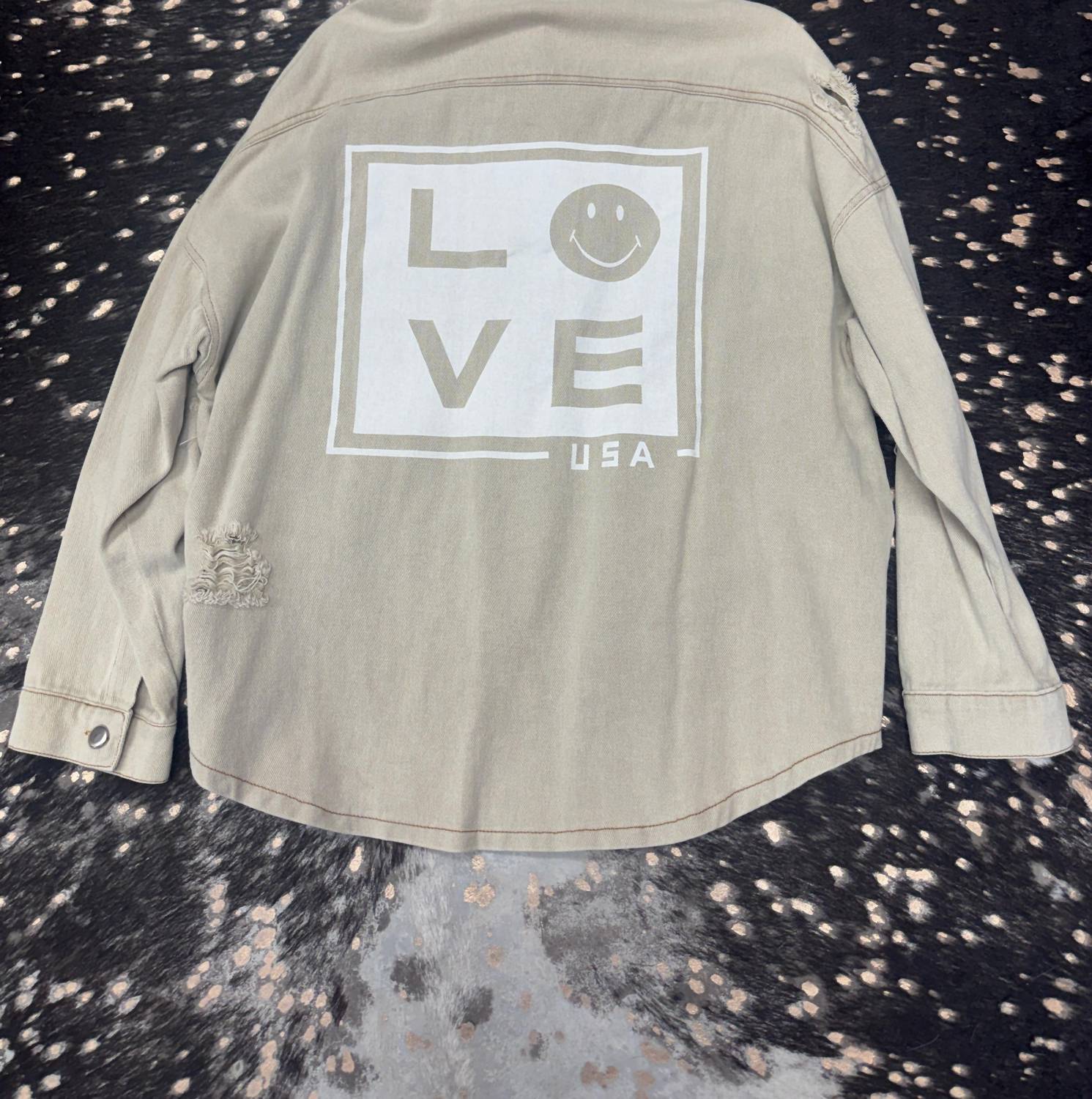 Ee:Some - Mineral Washed Love Smile Jacket