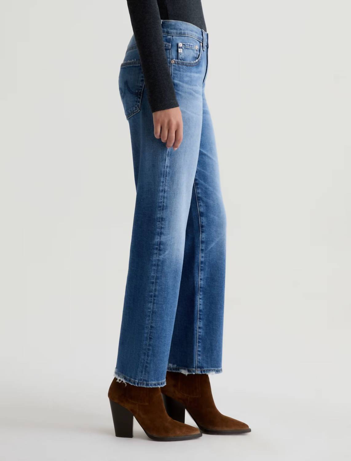 AG Jeans Brinley Crop Jeans in 17 years mystery - women's jeans - alternate view