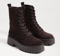 Sam Edelman Women's Evina Boots in chocolate - women's shoe - detail view