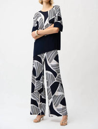 Joseph Ribkoff - Geometric Print Asymmetrical Cocoon Top