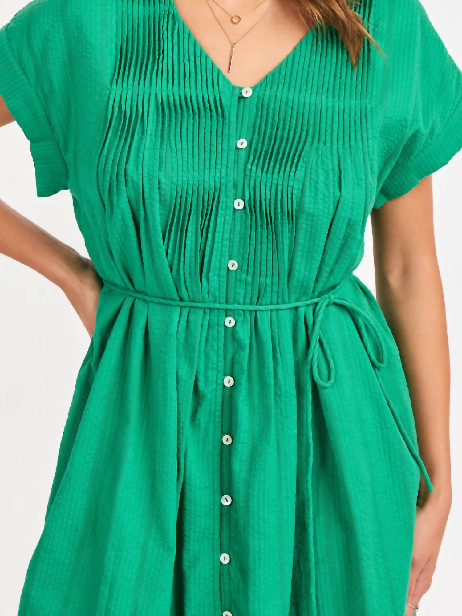 Sadie & Sage - Radiate Pintuck Mini Dress