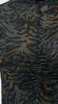 Ulla Johnson - Koa Jersey Ruched Front Turtleneck Dress