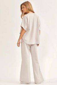 Dear Scarlett - Poncho Top + Bell Bottom Modal Set