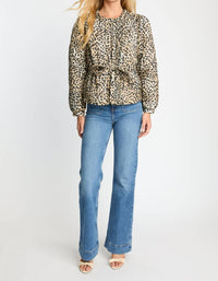 CABALLERO Ember Reversible Jacket in golden leopard - women's jacket - alternate view
