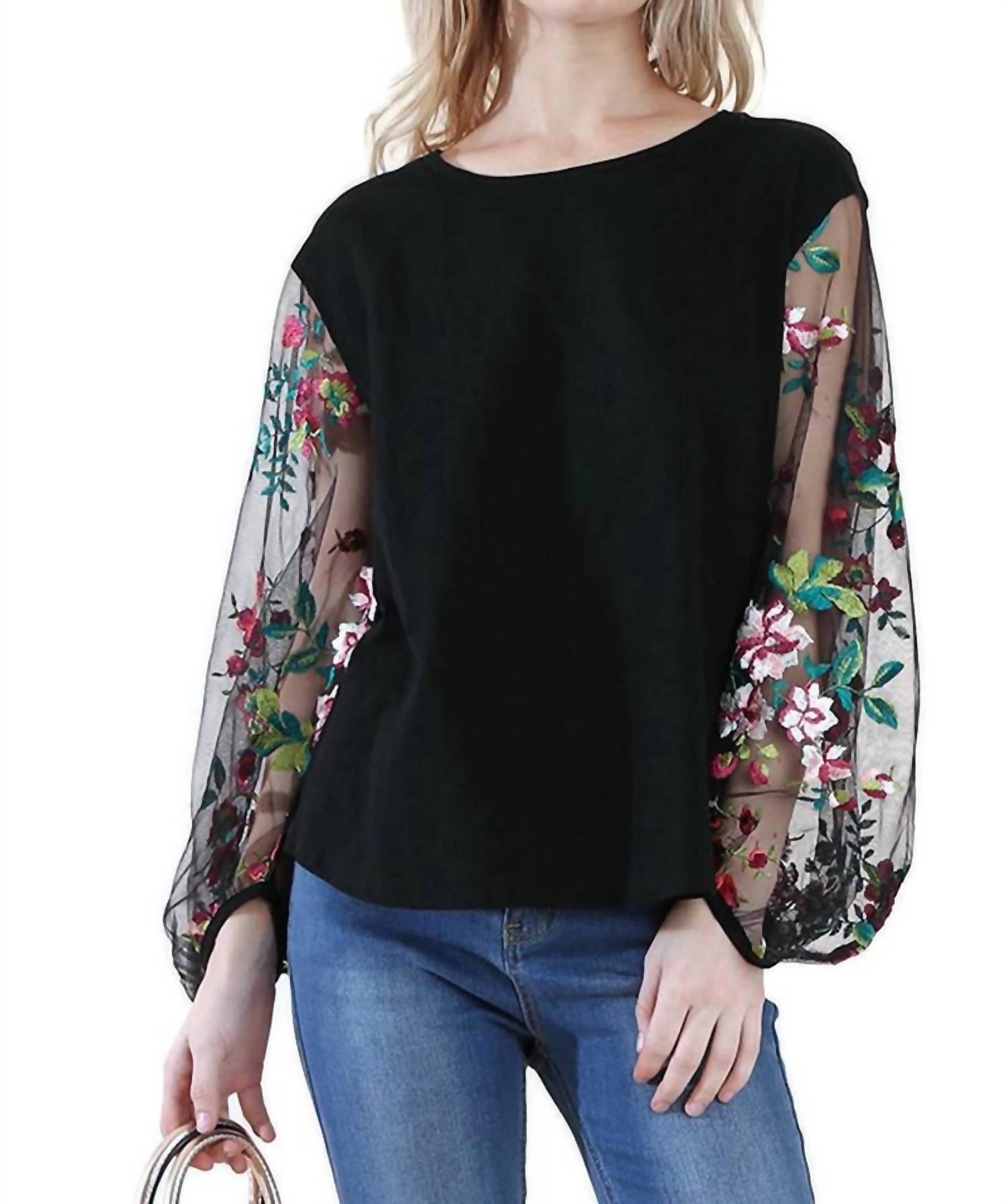 Umgee - Floral Embroidered Top