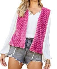 Ces Femme - Hannah Faux Fur & Velour Reversible Vest