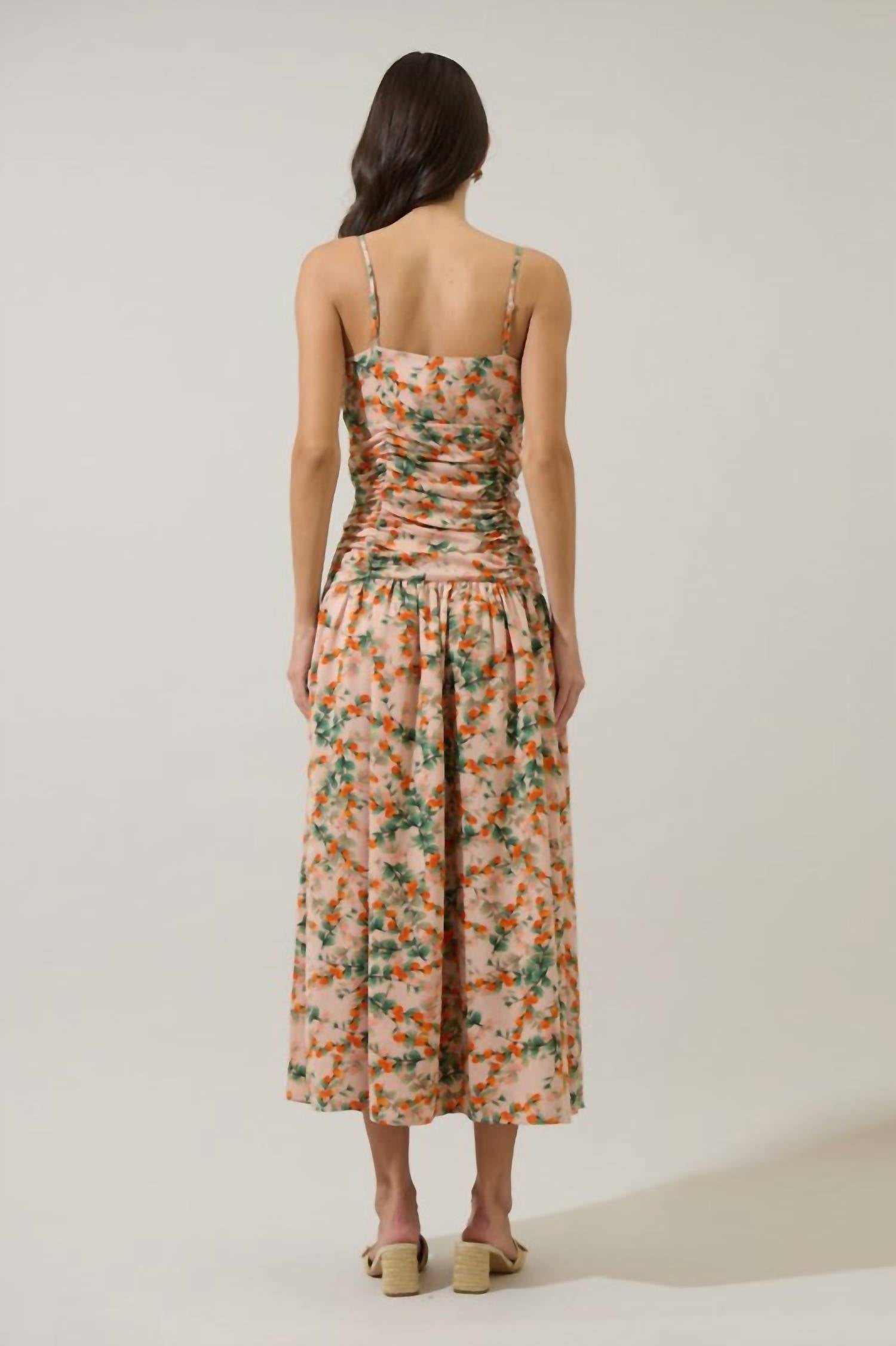 Sugarlips - Heida Floral Bristol Ruched Maxi Dress
