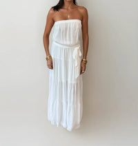 Malibu Road - Isla Strapless Tiered Maxi Dress