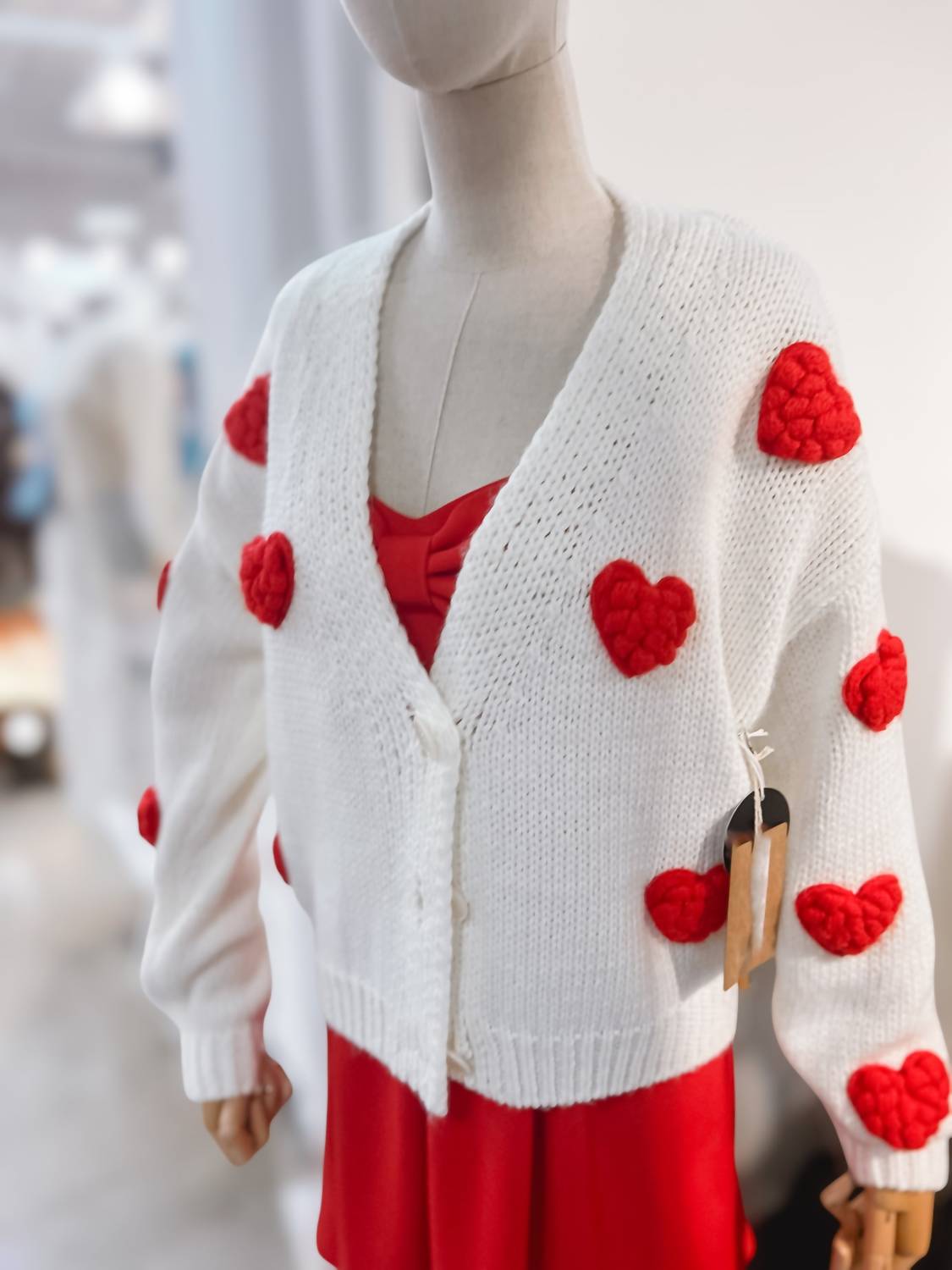 Blu Pepper - Puff Heart Cardigan
