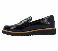 L'amour Des Pieds Women's Zyra Leather Loafers in black - women's flats - detail view
