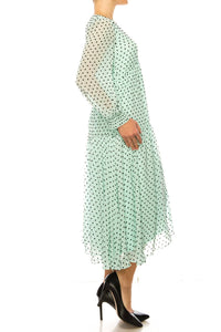 Maison Tara - Long Sleeve Empire Waist Maxi Dress