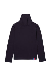 KULE Turtleneck Long Sleeve Sweater in black - women's sweater - detail view
