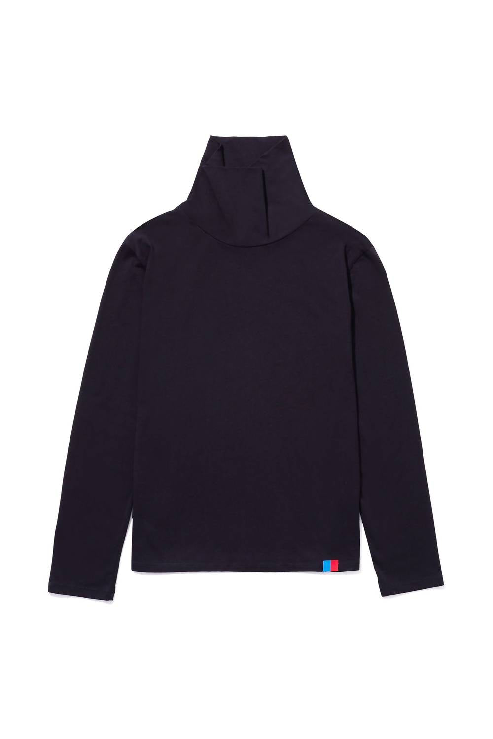 KULE Turtleneck Long Sleeve Sweater in black - women's sweater - detail view