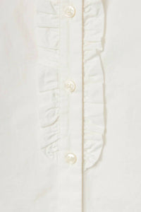 TROVATA Ava Cotton Poplan Shirt in white - women's shirt - alternate view