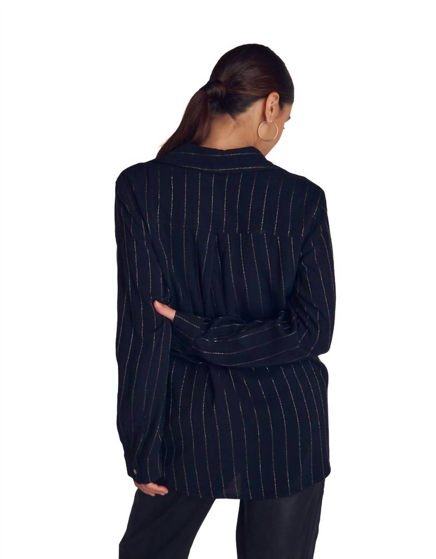 Bella Dahl - Lurex Stripe Clean Shirt