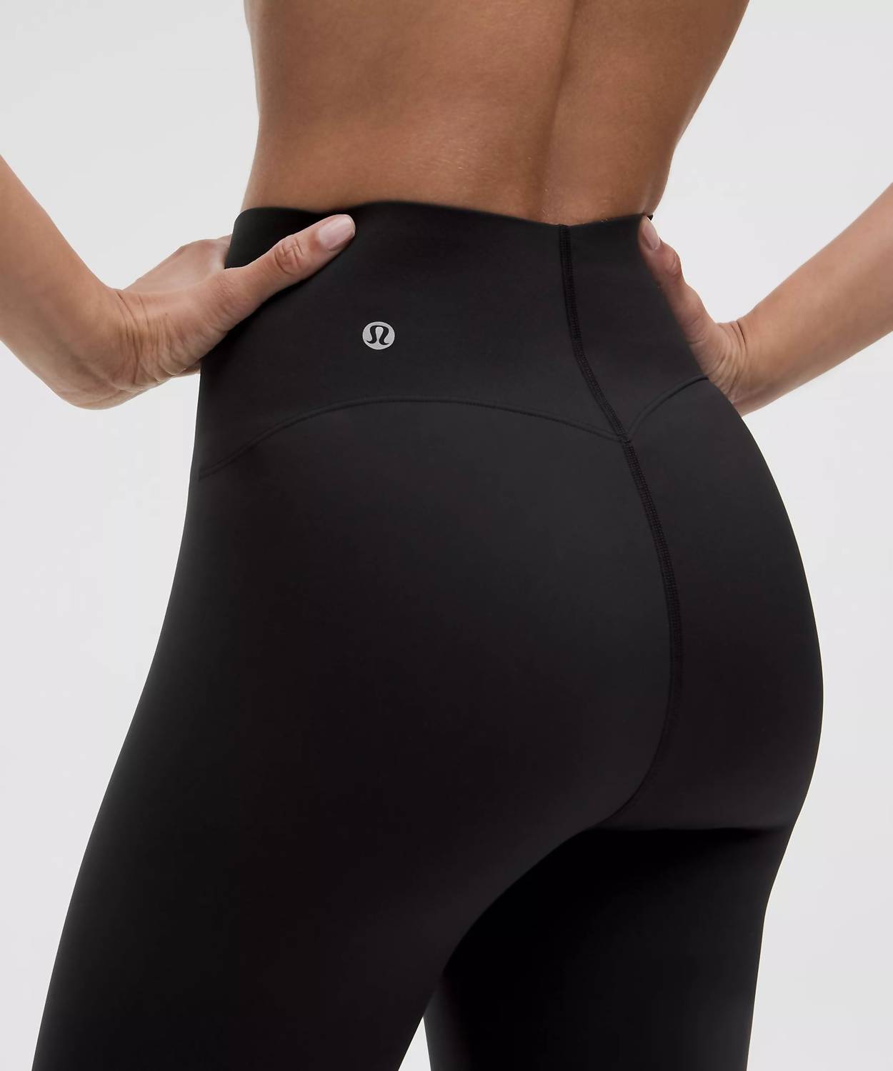 lululemon Women's Glow Up High Rise Tight 25" in black - women's pants - detail view