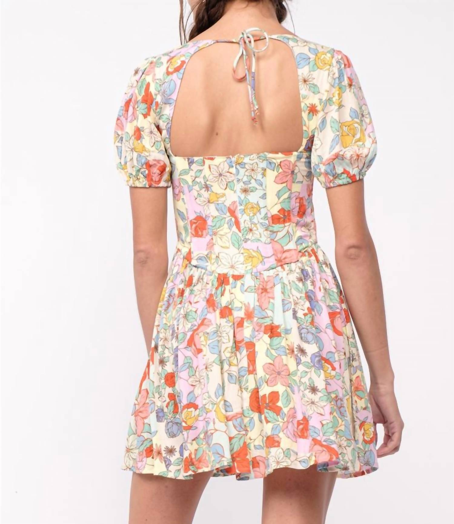 Sky To Moon - Wire Corset Floral Dress