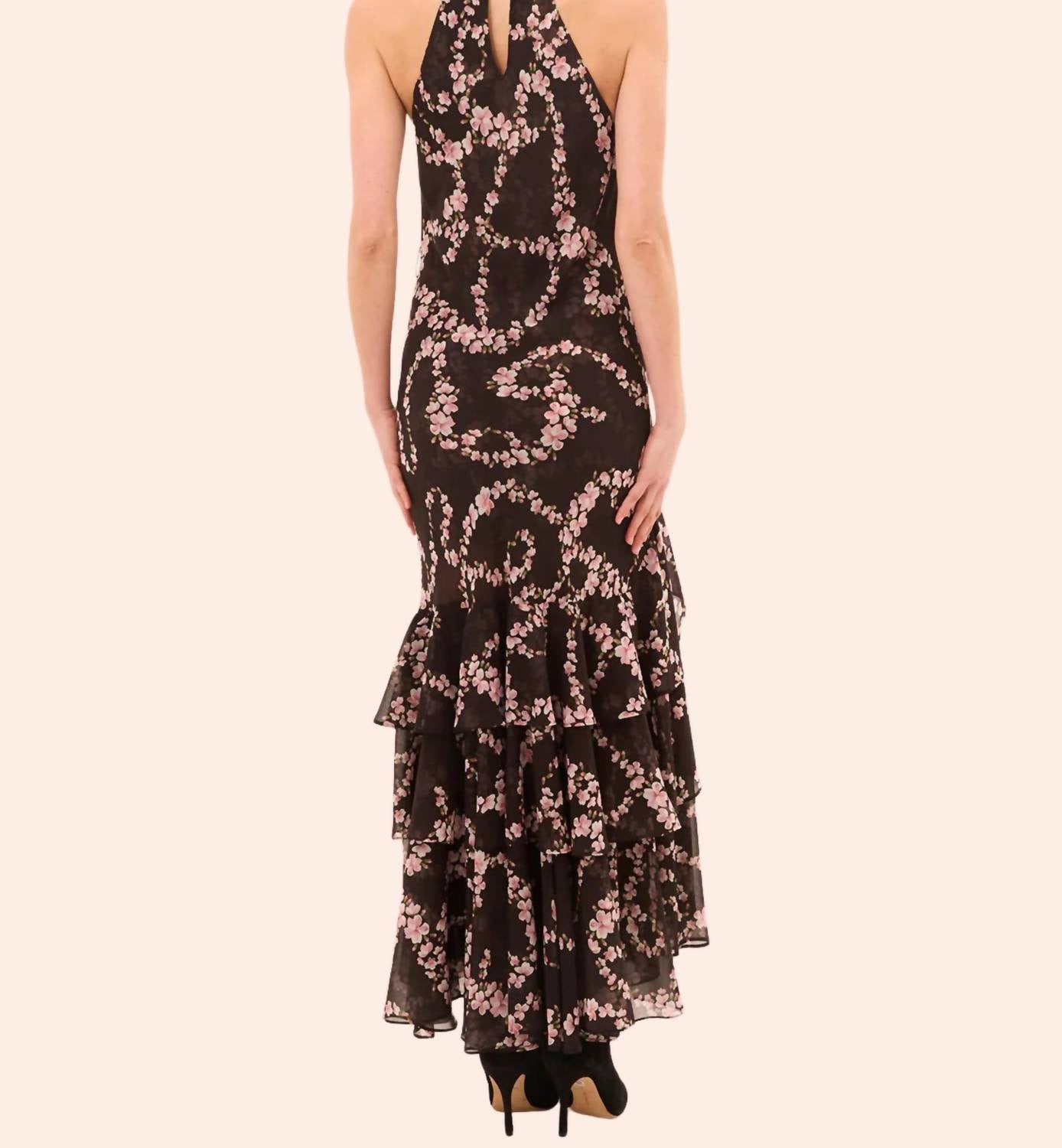 Misa Los Angeles Eliana Dress in chained blossom chiffon - women's dress - view 4