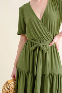 And The Why - Soft Tiered Midi Dress