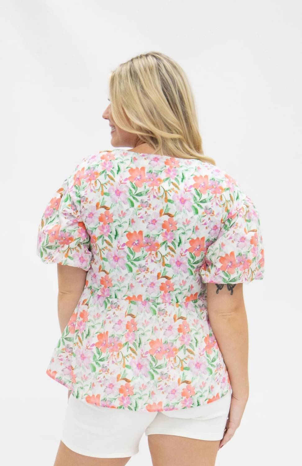 Grace + Emma - Emma Floral Puff Sleeve Top