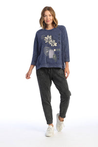 Jess & Jane - Mia Mineral Washed French Terry Tunic Top