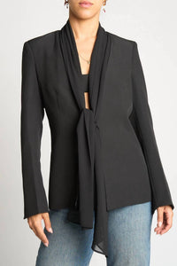 Sans Souci - Scarf Tie Front Blazer