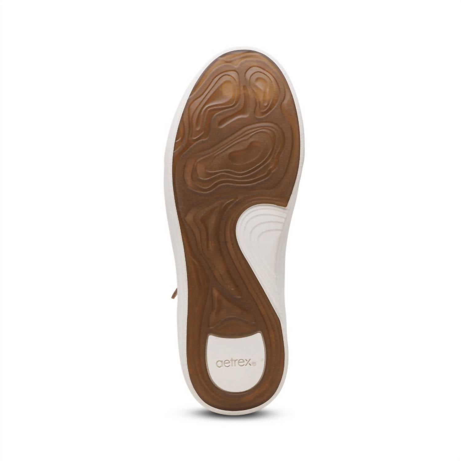 Aetrex Women's Leigh Arch Support Platform Sneaker in tan multi - women's sneaker - view 6