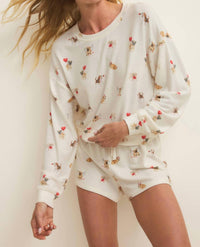 Z Supply Bisous Love Pup Top in vanilla ice 4 - women's long sleeve top - view 5