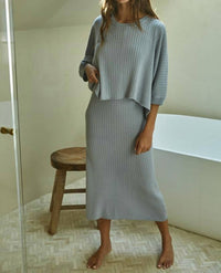 By Together - Knit Sweater Boxy Short Sleeve Top