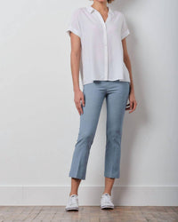 Avenue Montaigne Leo Flare Cut Pants in screen blue - women's pants