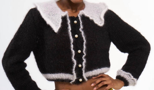 Maridruna - Kate Crop Mohair Hand Knit Cardigan