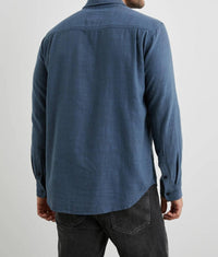 Rails Wyatt Button Down Shirt in sea blue - men's shirt - detail view