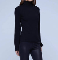 L'Agence KRIS SWEATER in black - women's sweater - detail view
