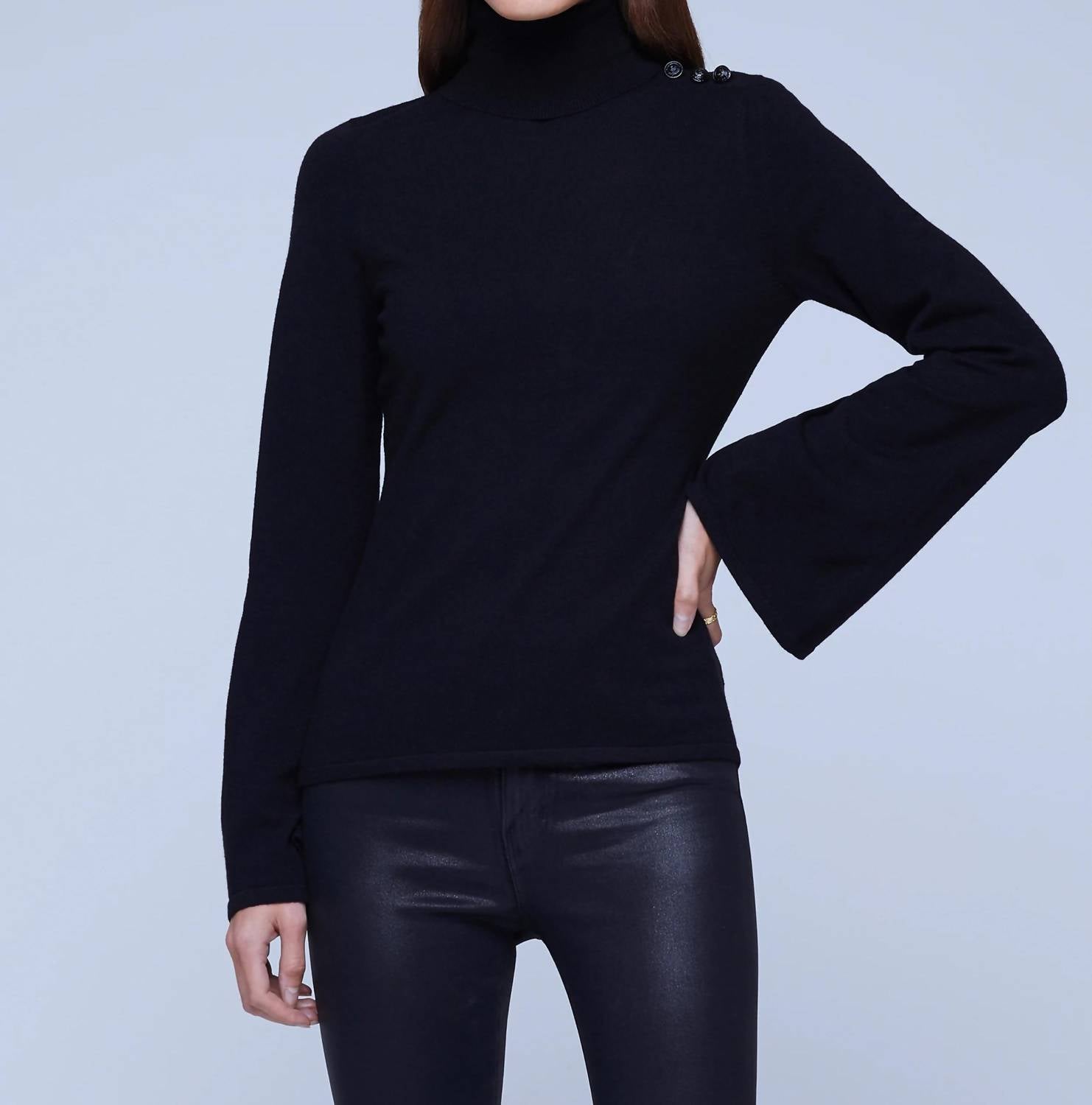 L'Agence KRIS SWEATER in black - women's sweater