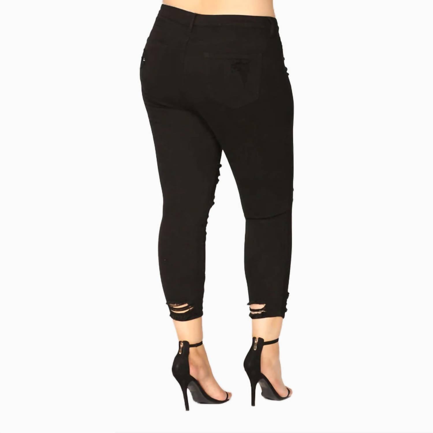 Cello - Destroyed Ankle Cutout Skinny Pant