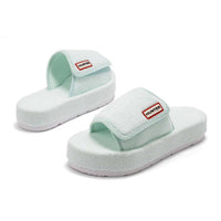 HUNTER Women's Original Terry Towelling Logo Slides in spearmint - women's shoe - view 5