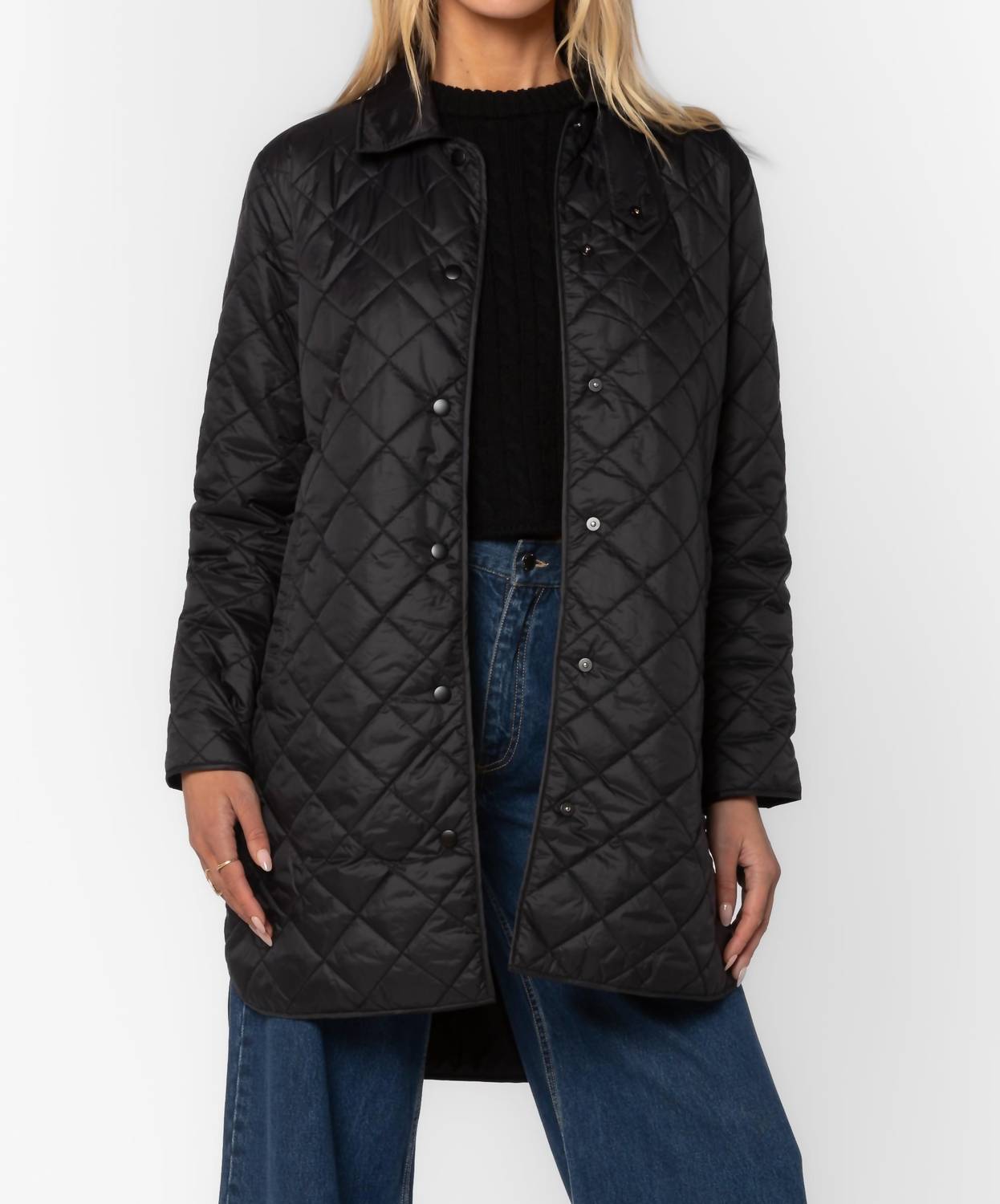 Velvet Heart Theodore Puff Coat in black - women's jacket