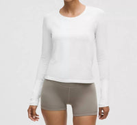 lululemon Swiftly Tech Long Sleeve 2.0 Race Length Top in white white - women's long sleeve top